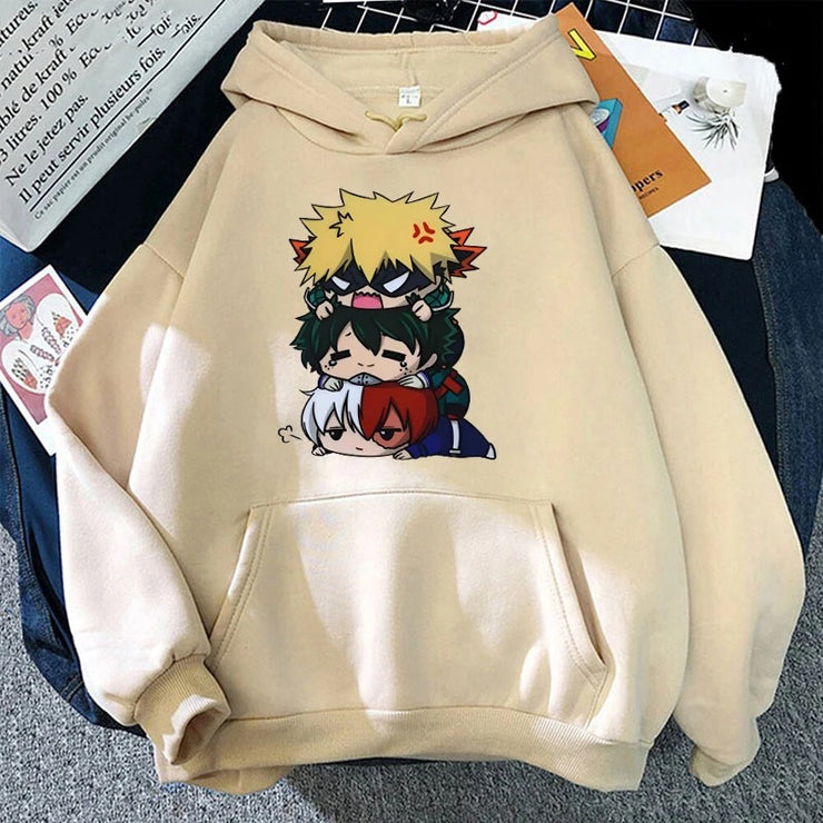 Cartoon My Hero  Anime Hoodies Deku Bakugou Katsuki
