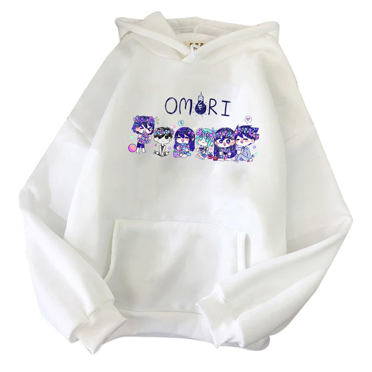 Game Omori Hoodies Loose Hooded Sweatshirts
