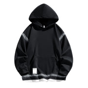 Fake Two Hoodies Men's Spray Dyeing Craft Long Sleeve Hoodie Top