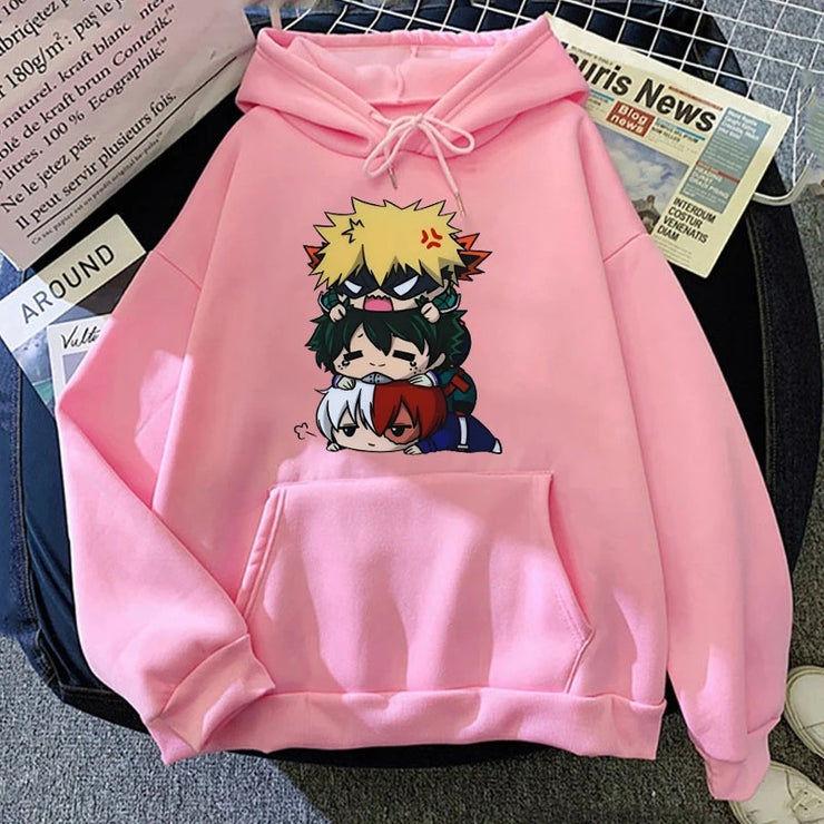 Cartoon My Hero  Anime Hoodies Deku Bakugou Katsuki