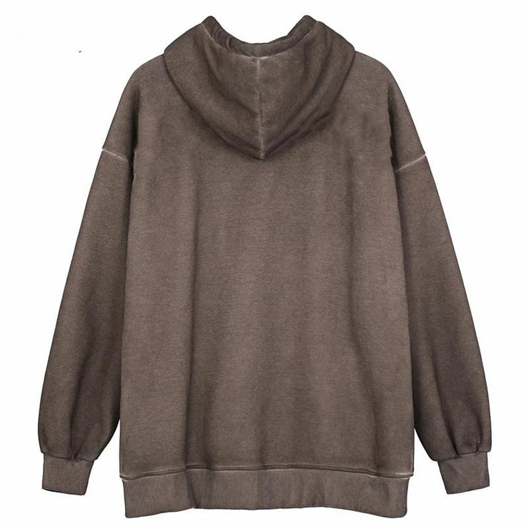 Hip Hop Streetwear Women Hoodies Goth Angel  Jacket Coat