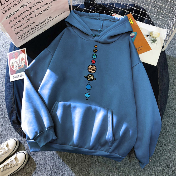 Planets Colour Male Pullover Universe Solar System Pattern