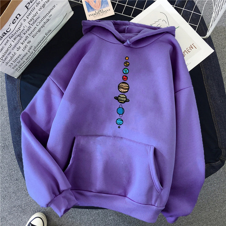 Planets Colour Male Pullover Universe Solar System Pattern