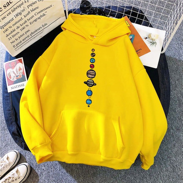 Planets Colour Male Pullover Universe Solar System Pattern