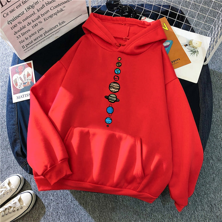 Planets Colour Male Pullover Universe Solar System Pattern