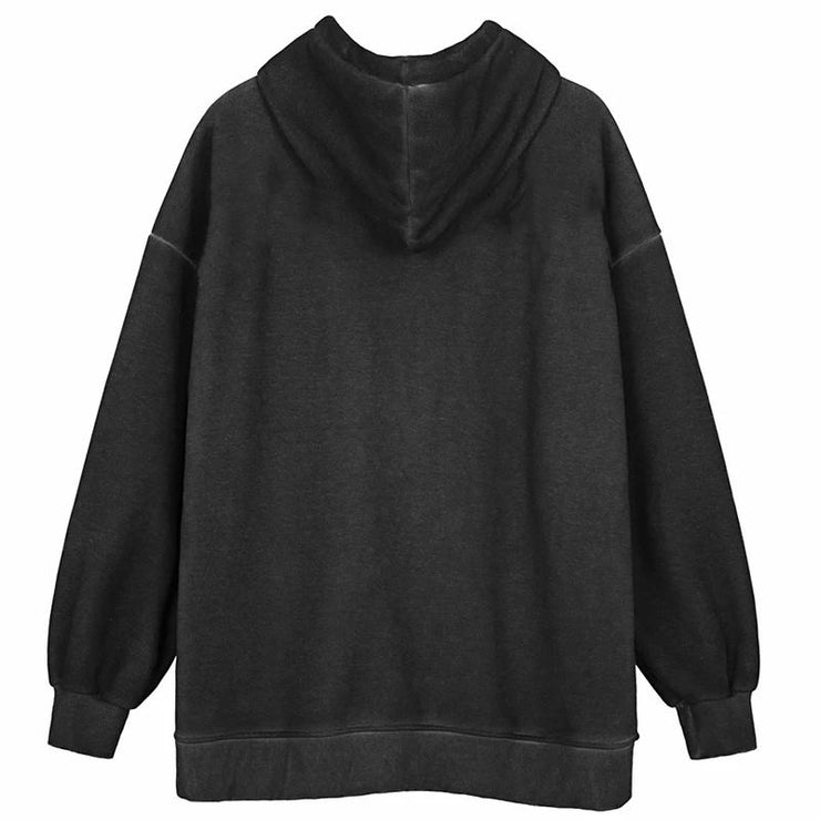 Hip Hop Streetwear Women Hoodies Goth Angel  Jacket Coat