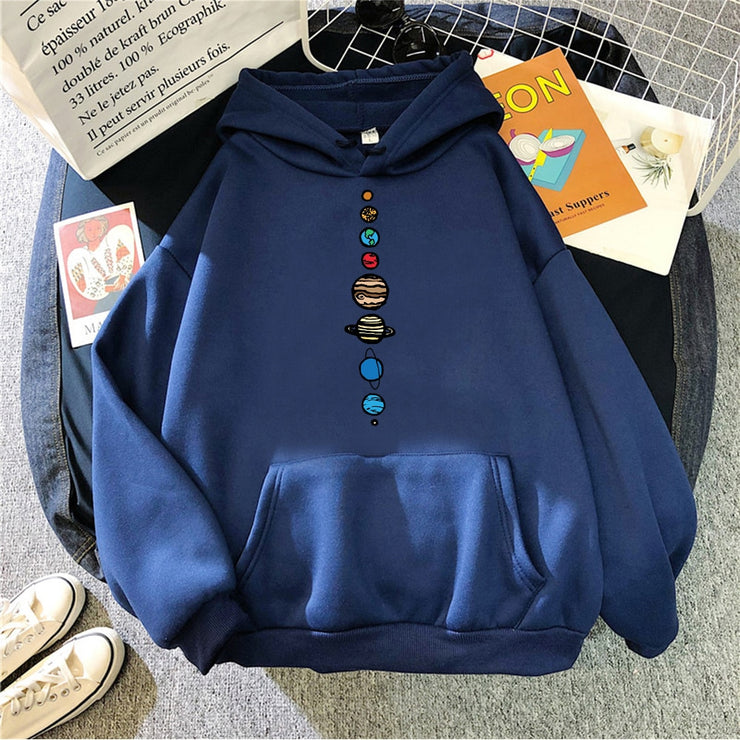 Planets Colour Male Pullover Universe Solar System Pattern