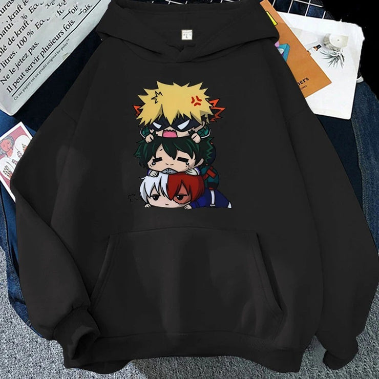 Cartoon My Hero  Anime Hoodies Deku Bakugou Katsuki