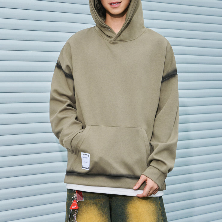 Fake Two Hoodies Men&