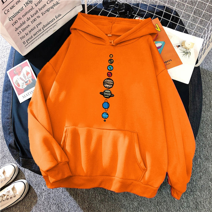 Planets Colour Male Pullover Universe Solar System Pattern