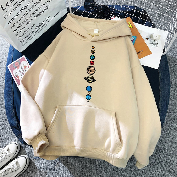Planets Colour Male Pullover Universe Solar System Pattern