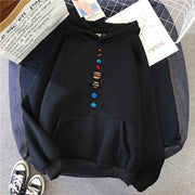 Planets Colour Male Pullover Universe Solar System Pattern