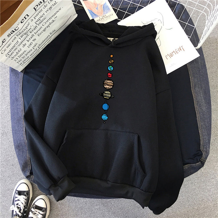 Planets Colour Male Pullover Universe Solar System Pattern