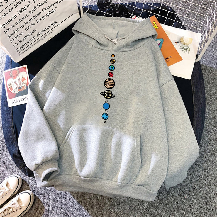 Planets Colour Male Pullover Universe Solar System Pattern